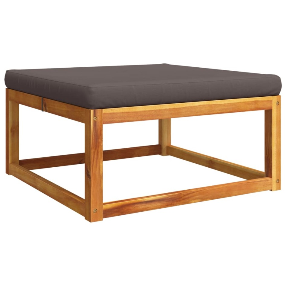 Set de sofás de jardín con cojines 6 pzas madera maciza