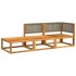 Set de sofás de jardín con cojines 3 pzas madera maciza