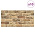Paneles de pared 3D diseño de ladrillo 10 uds EPS arena