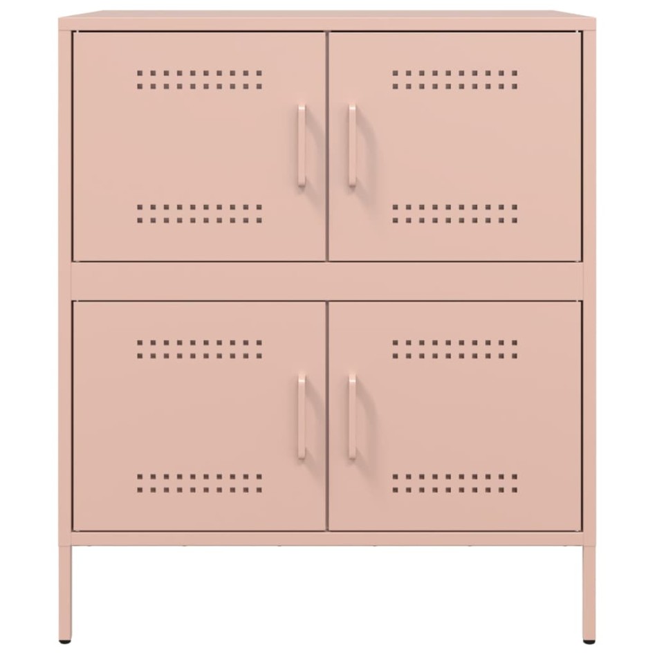 Aparador de acero rosa 68x39x79