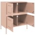 Aparador de acero rosa 68x39x79