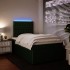 Cama box spring con colchón terciopelo verde oscuro 120x190