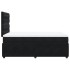 Cama box spring con colchón terciopelo negro 120x200