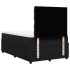 Cama box spring con colchón terciopelo negro 120x200