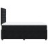 Cama box spring con colchón terciopelo negro 120x200