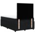 Cama box spring con colchón terciopelo negro 120x200