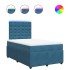 Cama box spring con colchón terciopelo azul 120x200