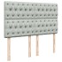 Cama box spring con colchón terciopelo gris claro 140x200