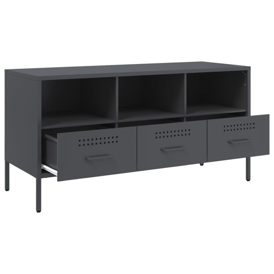 Mueble para TV acero gris antracita 100,5x39x50,5