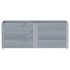 Jardinera de madera maciza de pino gris 150x50