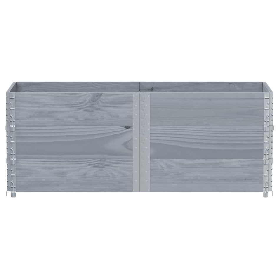 Jardinera de madera maciza de pino gris 150x50