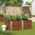 Jardinera de madera maciza de pino marrón 150x100