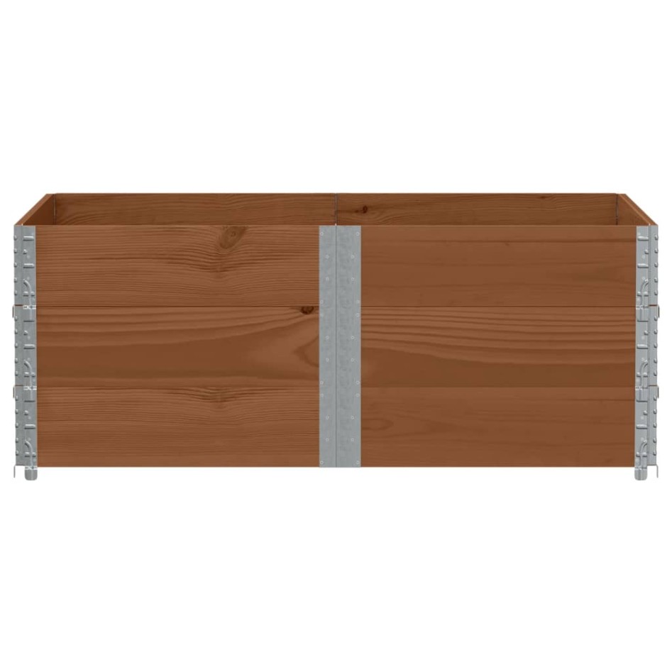 Jardinera de madera maciza de pino marrón 150x100