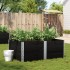Jardinera de madera maciza de pino negra 150x100