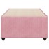 Estructura de cama sin colchón terciopelo rosa 90x190