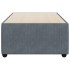 Estructura de cama sin colchón terciopelo gris oscuro 90x200