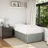 Estructura de cama sin colchón terciopelo gris claro 100x200
