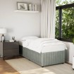 Estructura de cama sin colchón terciopelo gris claro 100x200 cm
