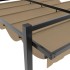 Cenador de jardín con techo retráctil taupe 3x3