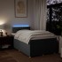 Cama box spring con colchón tela gris oscuro 120x200