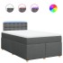 Cama box spring con colchón tela gris oscuro 120x200
