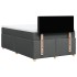 Cama box spring con colchón tela gris oscuro 120x200