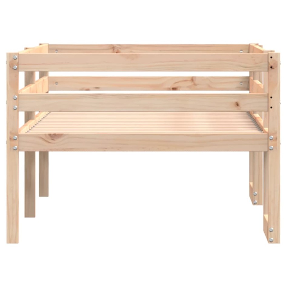 Estructura de cama para niños madera maciza de pino 90x200