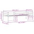 Estructura de cama para niños madera maciza de pino 90x200