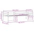 Estructura de cama de niños madera maciza pino marrón 75x190
