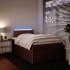 Cama box spring con colchón terciopelo rosa 120x190