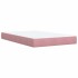 Cama box spring con colchón terciopelo rosa 120x190