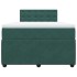 Cama box spring con colchón terciopelo verde oscuro 120x190