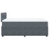 Cama box spring con colchón terciopelo gris oscuro 120x200