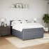 Cama box spring con colchón terciopelo gris oscuro 140x190