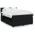 Cama box spring con colchón terciopelo negro 140x190