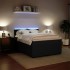 Cama box spring con colchón terciopelo negro 140x190