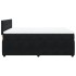 Cama box spring con colchón terciopelo negro 140x190