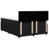 Cama box spring con colchón terciopelo negro 140x190