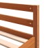 Cama alta con escritorio y escalera madera marrón 180x200