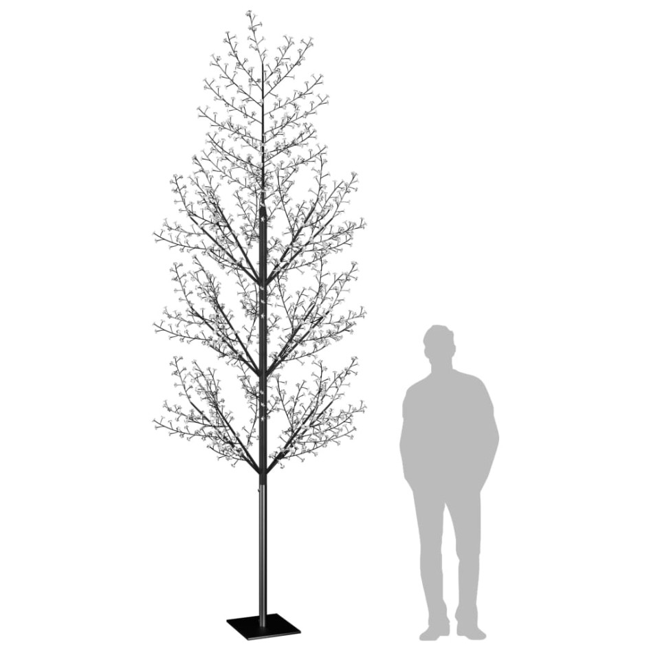 Árbol de Navidad 1200 LEDs blanco frío flores de cerezo 400