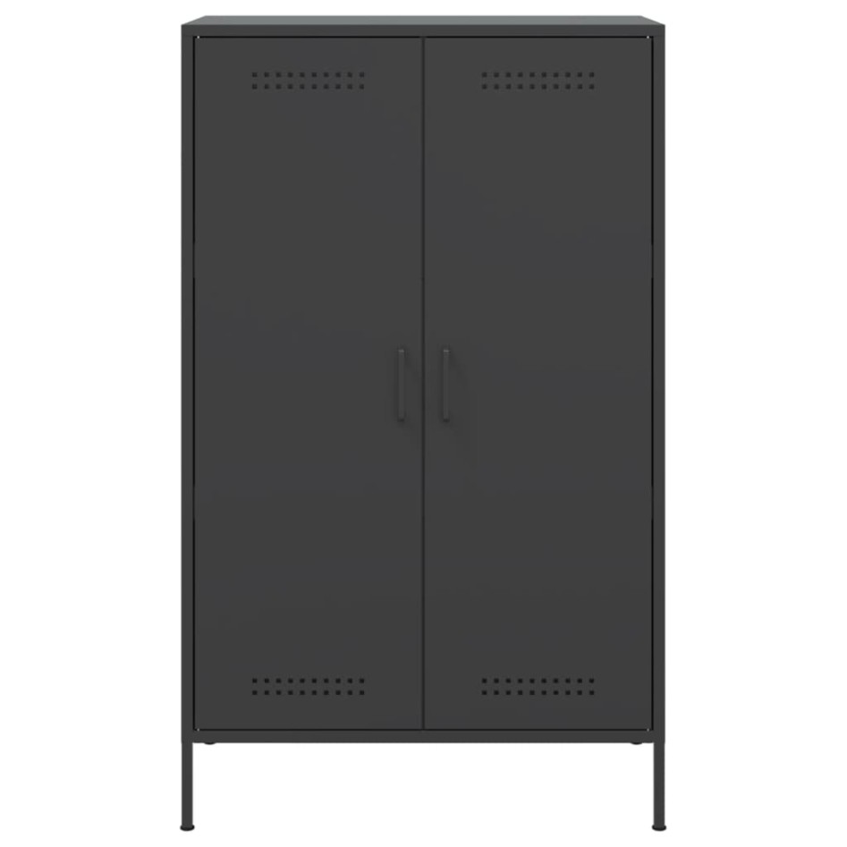 Aparador de acero negro 68x39x113