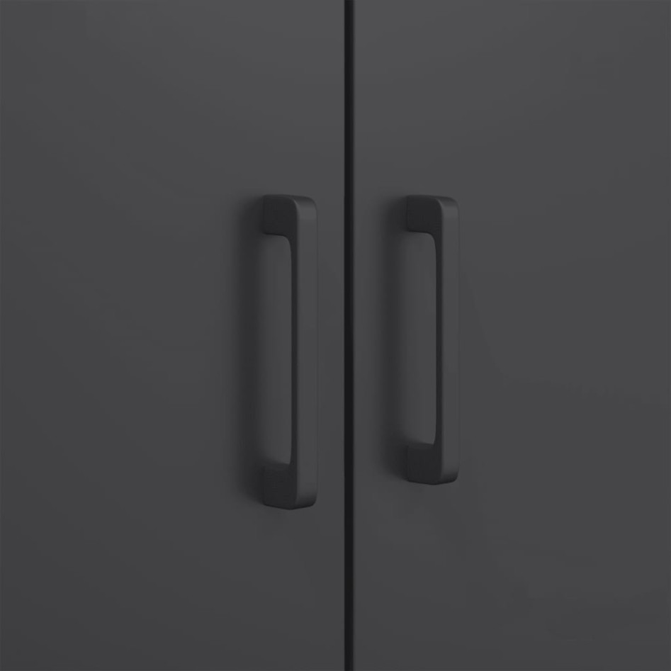 Aparador de acero negro 68x39x113