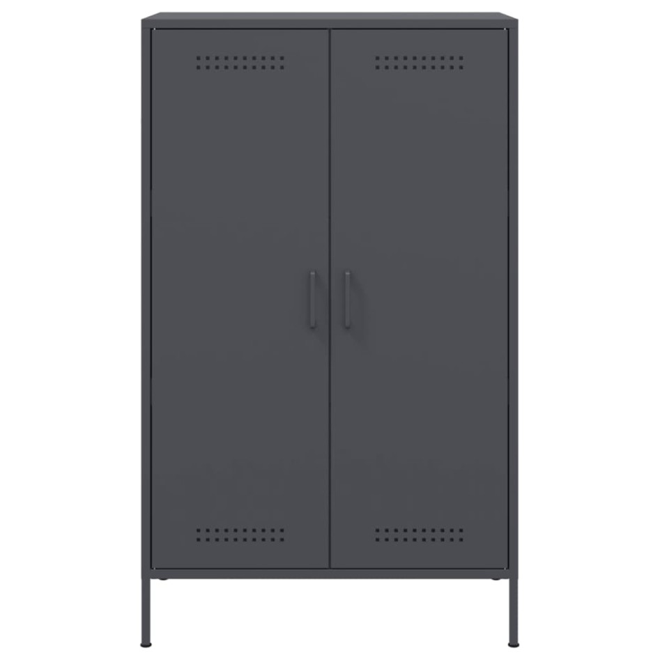 Aparador de acero gris antracita 68x39x113