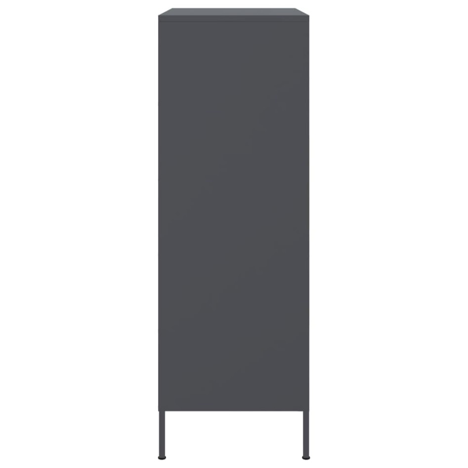 Aparador de acero gris antracita 68x39x113