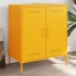 Aparador de acero amarillo mostaza 68x39x79