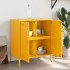 Aparador de acero amarillo mostaza 68x39x79