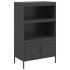 Aparador de acero negro 68x39x113