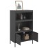 Aparador de acero negro 68x39x113