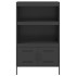 Aparador de acero negro 68x39x113