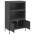 Aparador de acero negro 68x39x113